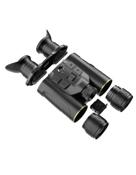 Pixfra Draco D225-4K LRF prismáticos térmicos multispectrales 4 en 1 con visión nocturna y telémetro láser
