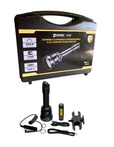 Linterna Speras TH4 con 3 led + IR Kit de caza
